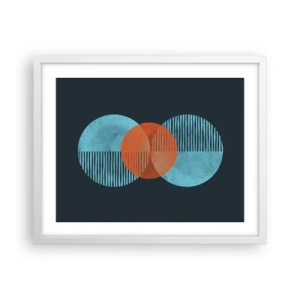 Affiche dans un cadre blanc - Poster - Composition symétrique - 50x40 cm