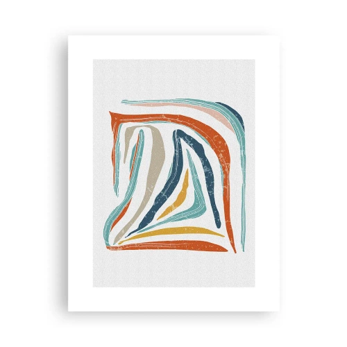 Affiche - Poster - Abstraction avec un sourire amical - 30x40 cm