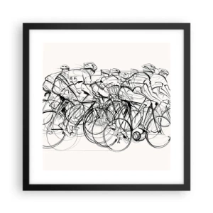 Affiche dans un cadre noir - Poster - Ensemble en équipe - 40x40 cm