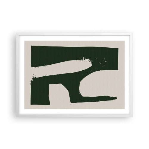 Affiche dans un cadre blanc - Poster - Baies blanches - 70x50 cm