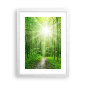 Affiche dans un cadre blanc - Poster - Cathédrale verte - 30x40 cm