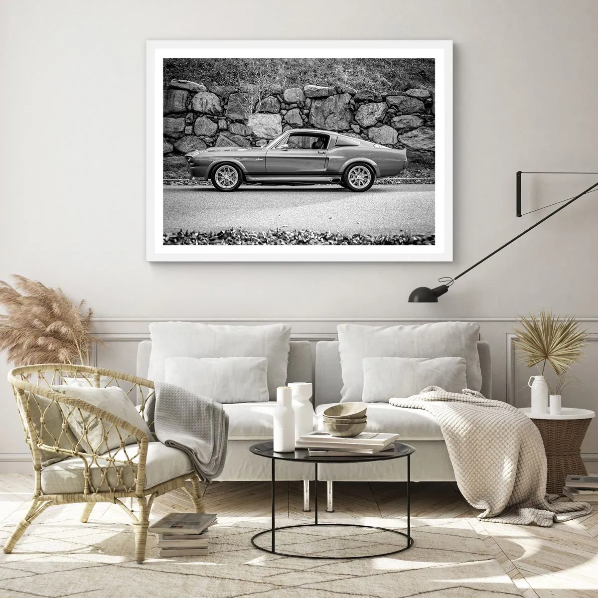 Affiche dans un cadre blanc - Poster - Légende des années 60 - 100x70 cm