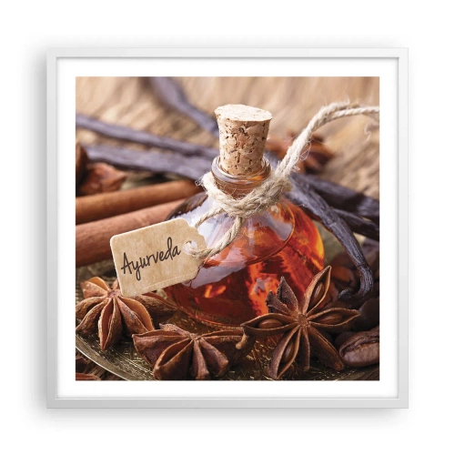 Affiche dans un cadre blanc - Poster - Vers l'unité du corps et de l'esprit - 60x60 cm