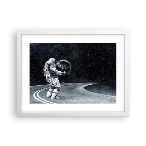 Affiche dans un cadre blanc - Poster - Sur la Voie Lactée - 40x30 cm