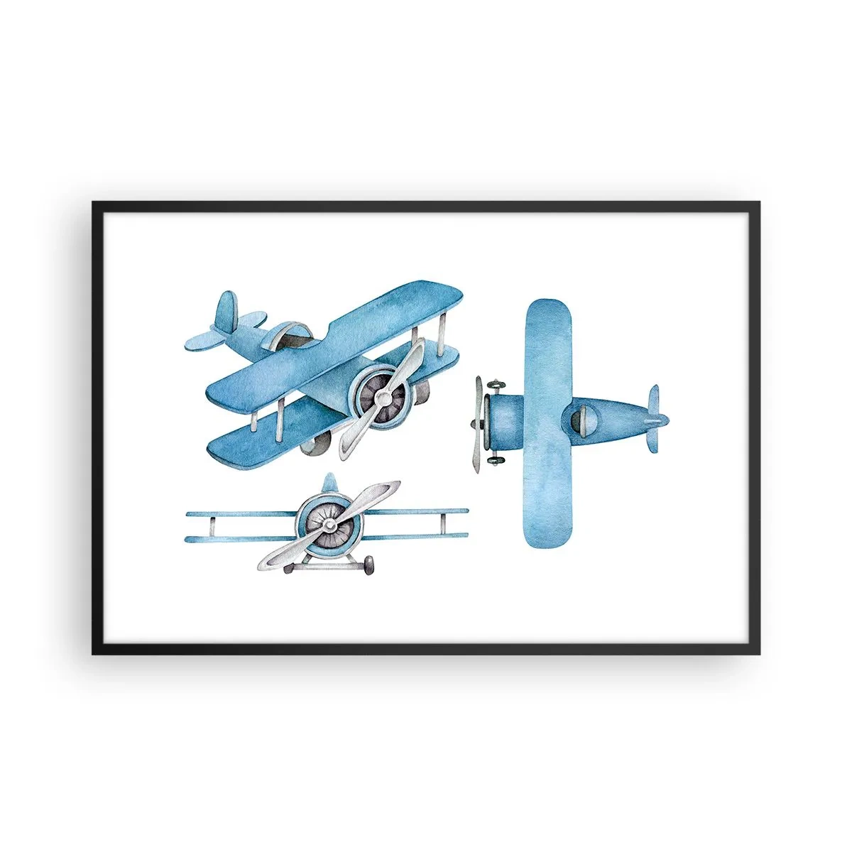 Affiche dans un cadre noir - Poster - Un gagnant né - 91x61 cm