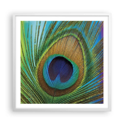 Affiche dans un cadre blanc - Poster - Les yeux dans les yeux - 60x60 cm