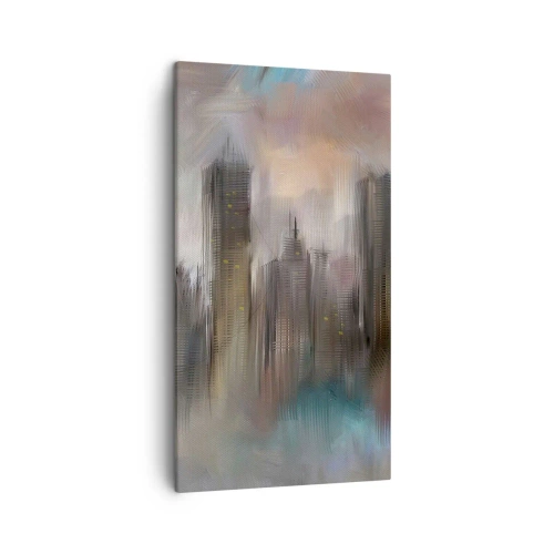 Impression sur toile - Image sur toile - Une composition d'acier, de pierre et de brouillard - 45x80 cm