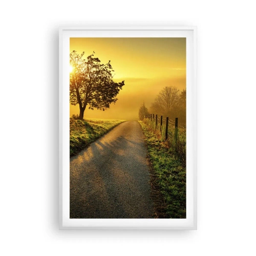 Affiche dans un cadre blanc - Poster - Après-midi de miel - 61x91 cm