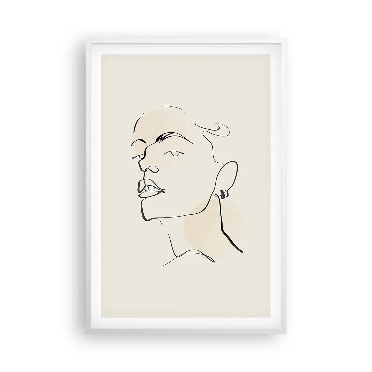 Affiche dans un cadre blanc - Poster - Regard fier - 61x91 cm