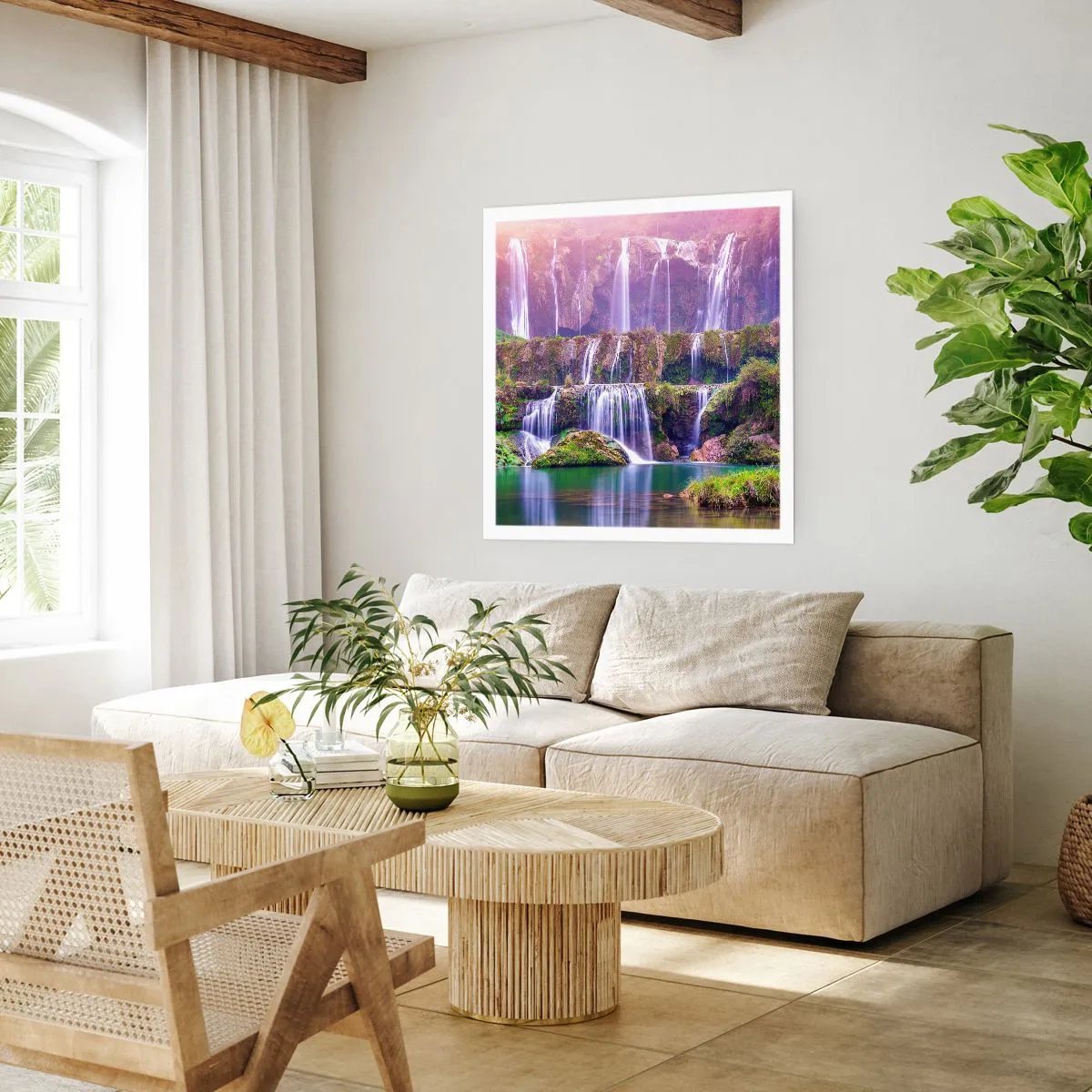 Affiche - Poster - Escalier vers le ciel - 40x40 cm