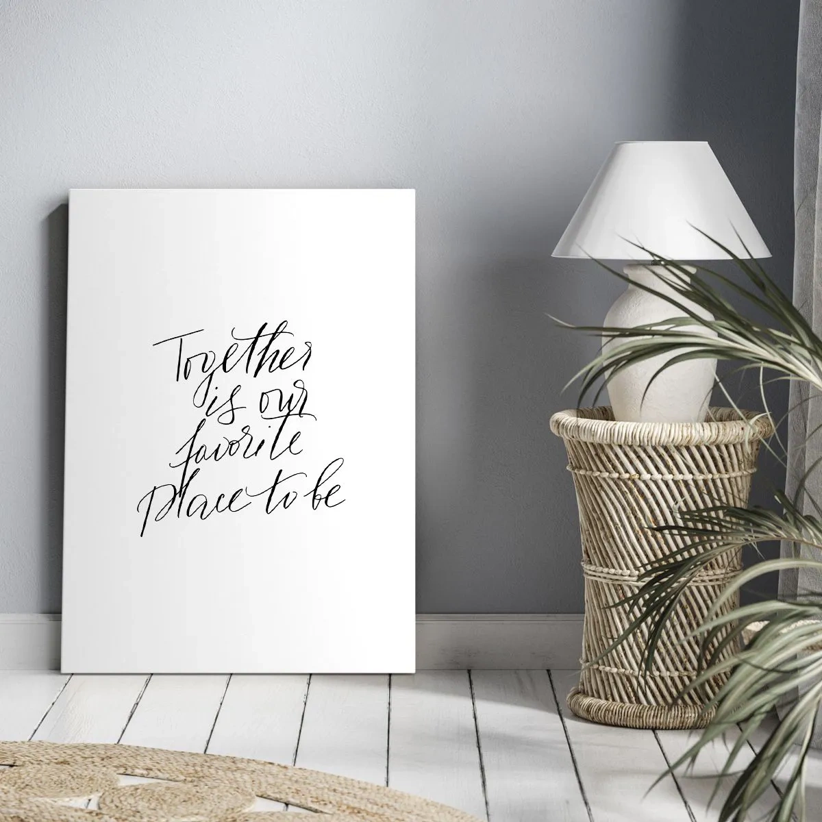 Impression sur toile - Image sur toile - Inscription typographique dans un style élégant sur fond blanc - 80x120cm - Vous aussi vous le sentez? - Décoration murale moderne pour le salon et la chambre ARTTOR