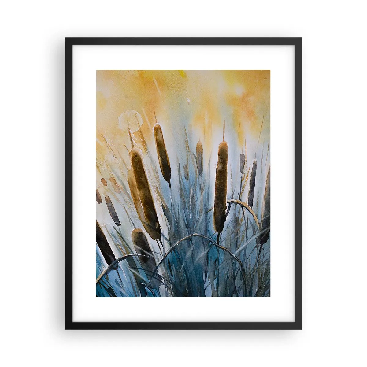 Affiche dans un cadre noir - Poster - Fraicheur de l'eau, chaleur du soleil - 40x50 cm