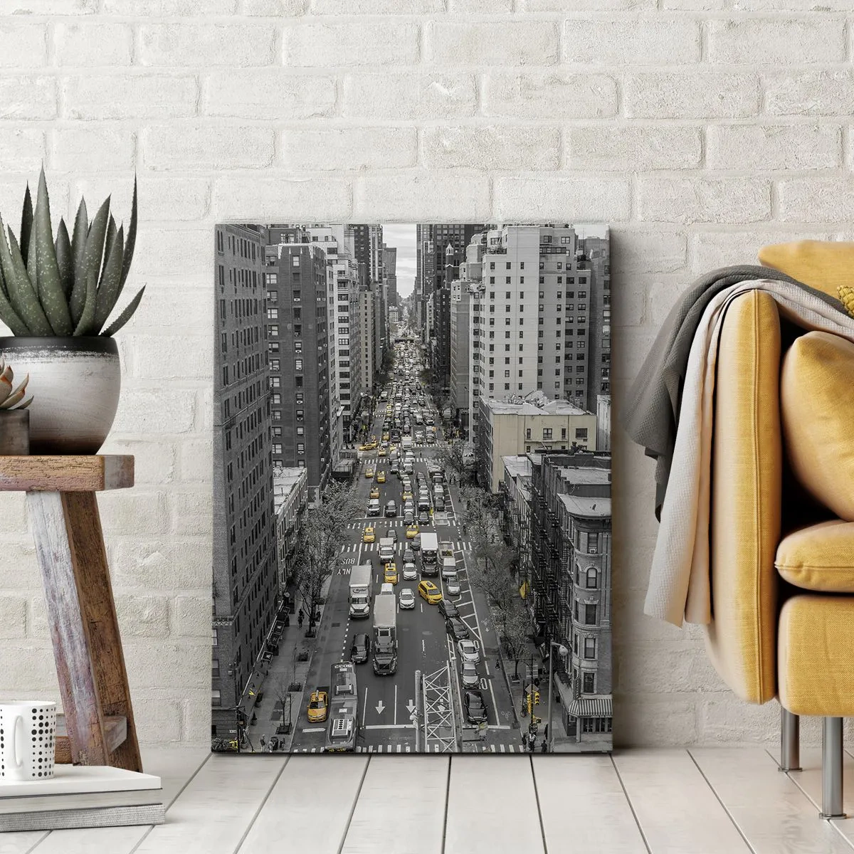 Impression sur toile - Image sur toile - La vie new-yorkaise - 65x120 cm