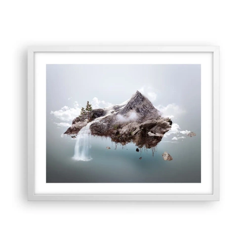 Affiche dans un cadre blanc - Poster - L'oeil du surréaliste - 50x40 cm