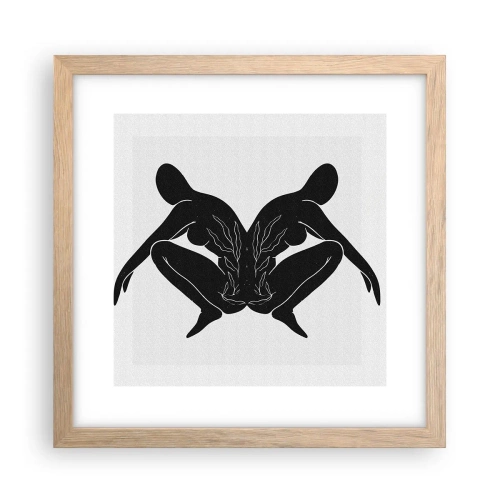 Affiche dans un chêne clair - Poster - Une âme commune - 30x30 cm