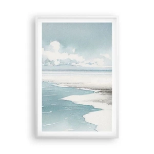 Affiche dans un cadre blanc - Poster - Marée douce - 61x91 cm