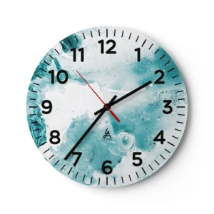 Horloge murale - Pendule murale - Marécage bleu - 40x40 cm