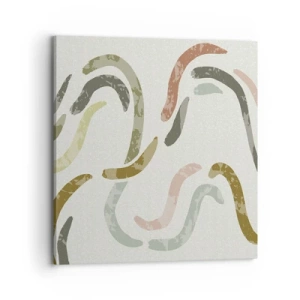 Impression sur toile - Image sur toile - Une joyeuse danse de l'abstraction - 70x70 cm