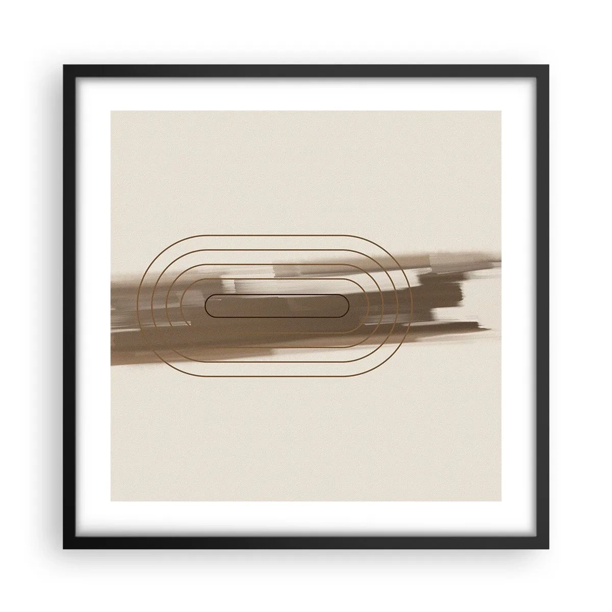 Affiche dans un cadre noir - Poster - Parfum de gris - 50x50 cm