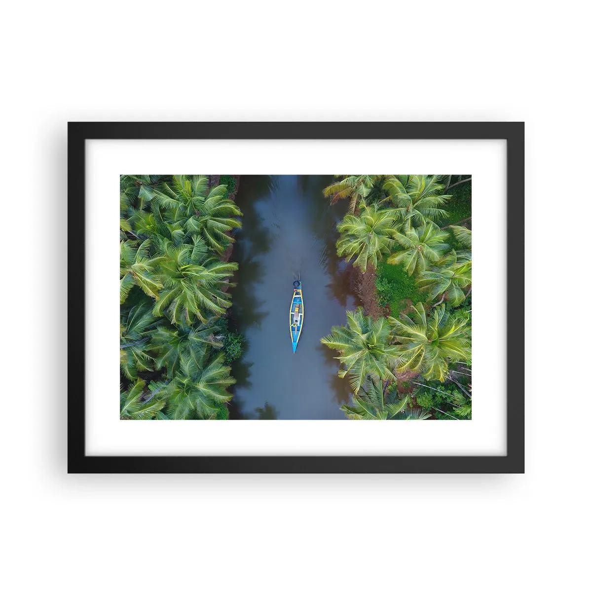 Affiche dans un cadre noir - Poster - Sur un sentier tropical - 40x30 cm