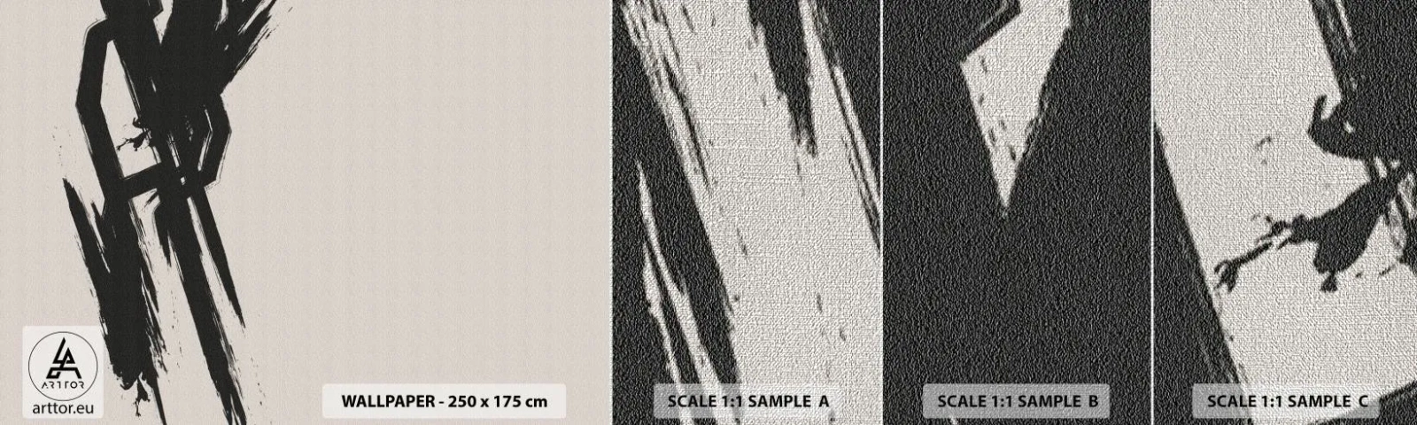 Échantillon de Papier Peint Premium Canvas - Ruée imparable - Minimalisme, Vide, Morceau - 100x30 cm