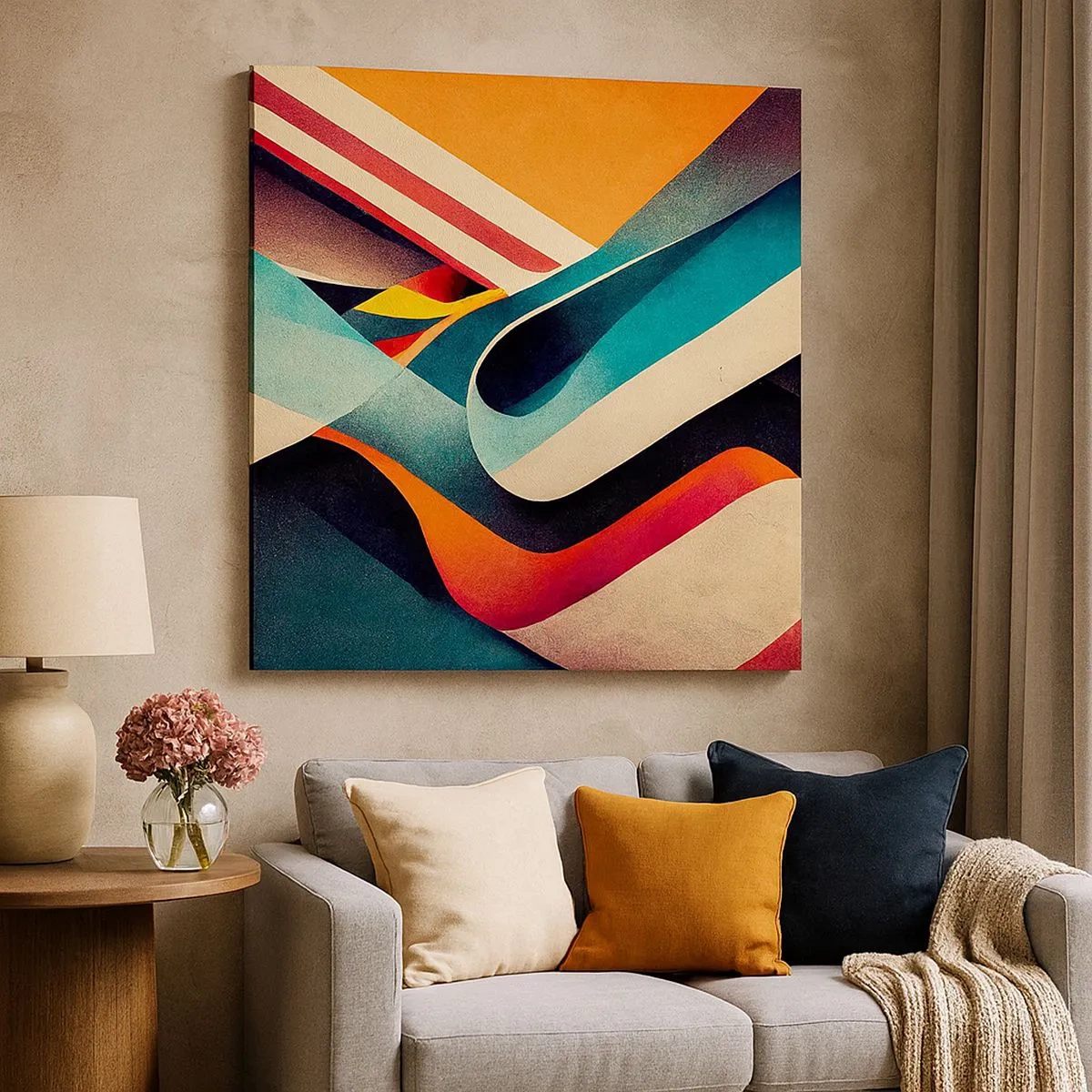 Impression sur toile - Image sur toile - Composition intense - 30x30 cm