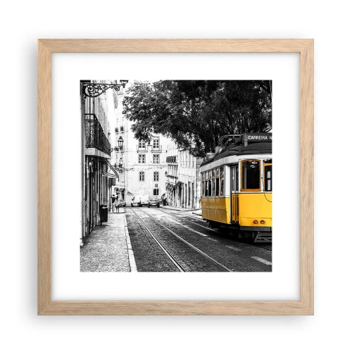 Affiche dans un chêne clair - Poster - Et du fado en arrière-plan - 30x30 cm