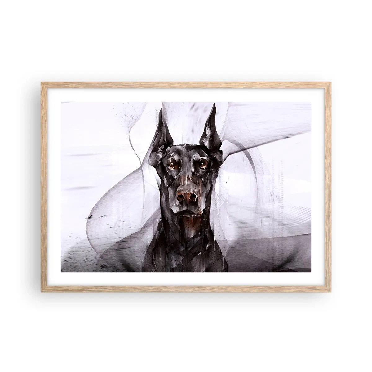 Affiche dans un chêne clair - Poster - Né noble - 70x50 cm