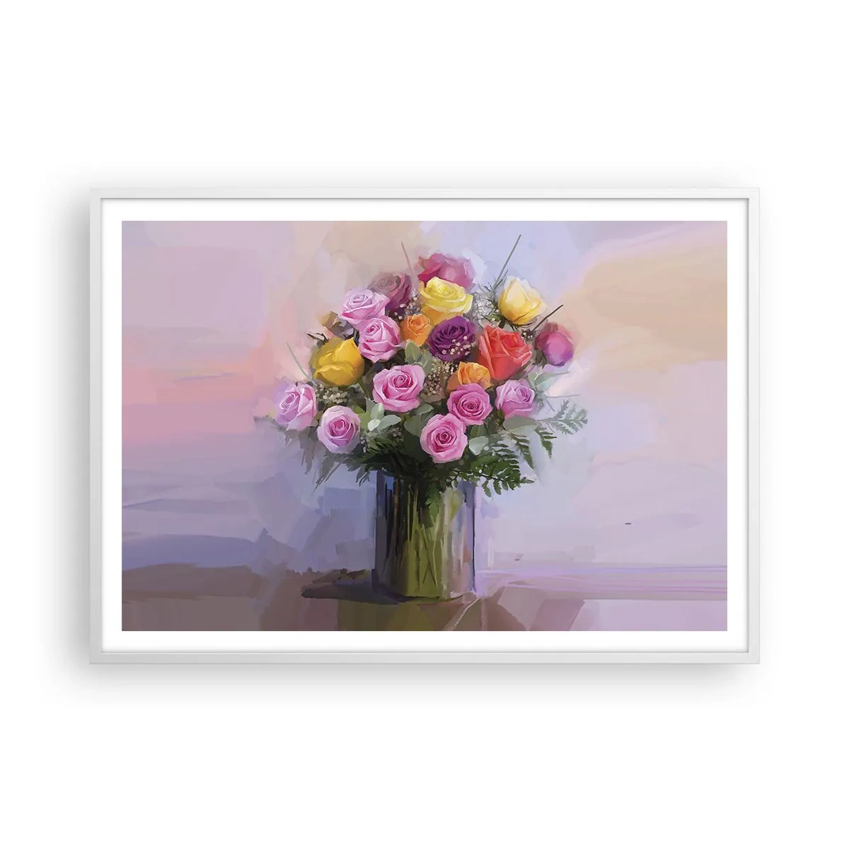 Affiche dans un cadre blanc - Poster - Beauté conservée - 100x70 cm