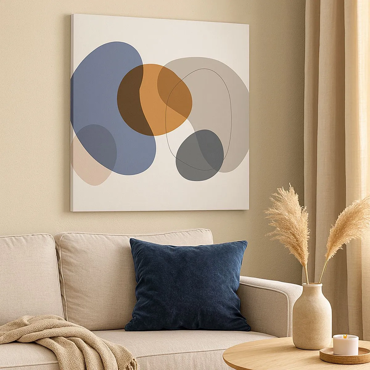 Impression sur toile - Image sur toile - Gouttes de couleur - 30x30 cm