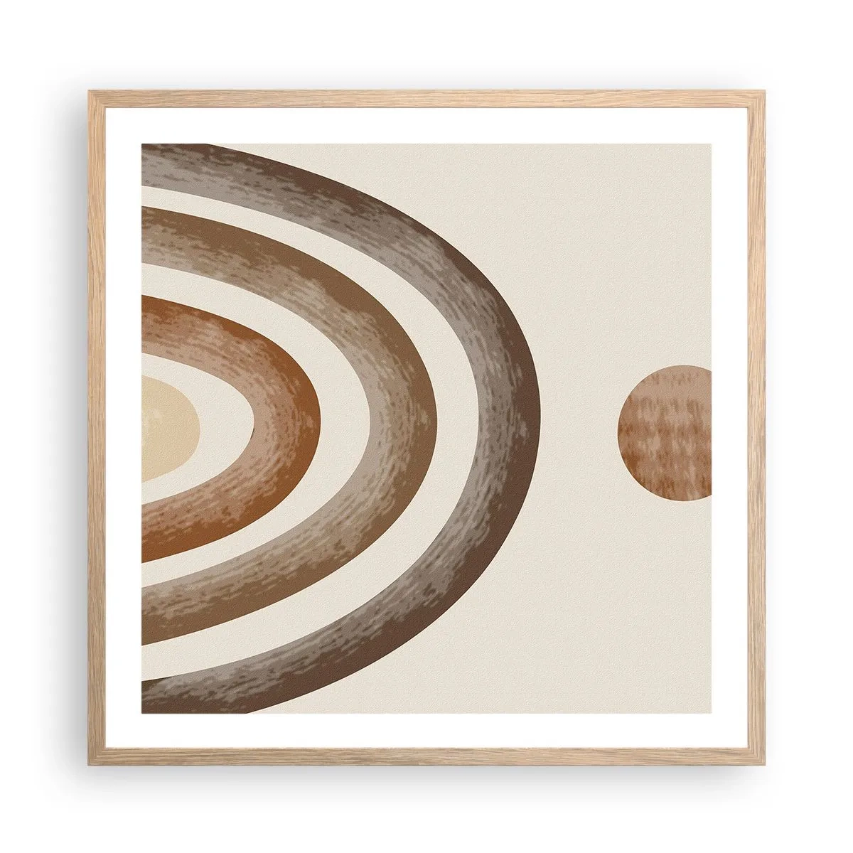 Affiche dans un chêne clair - Poster - Dans une galaxie lointaine - 60x60 cm