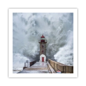 Affiche - Poster - Le rugissement des eaux, le bruit soufflera - 60x60 cm