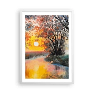 Affiche dans un cadre blanc - Poster - Climats de printemps - 50x70 cm