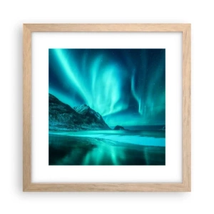 Affiche dans un chêne clair - Poster - Merveilles du Nord - 30x30 cm