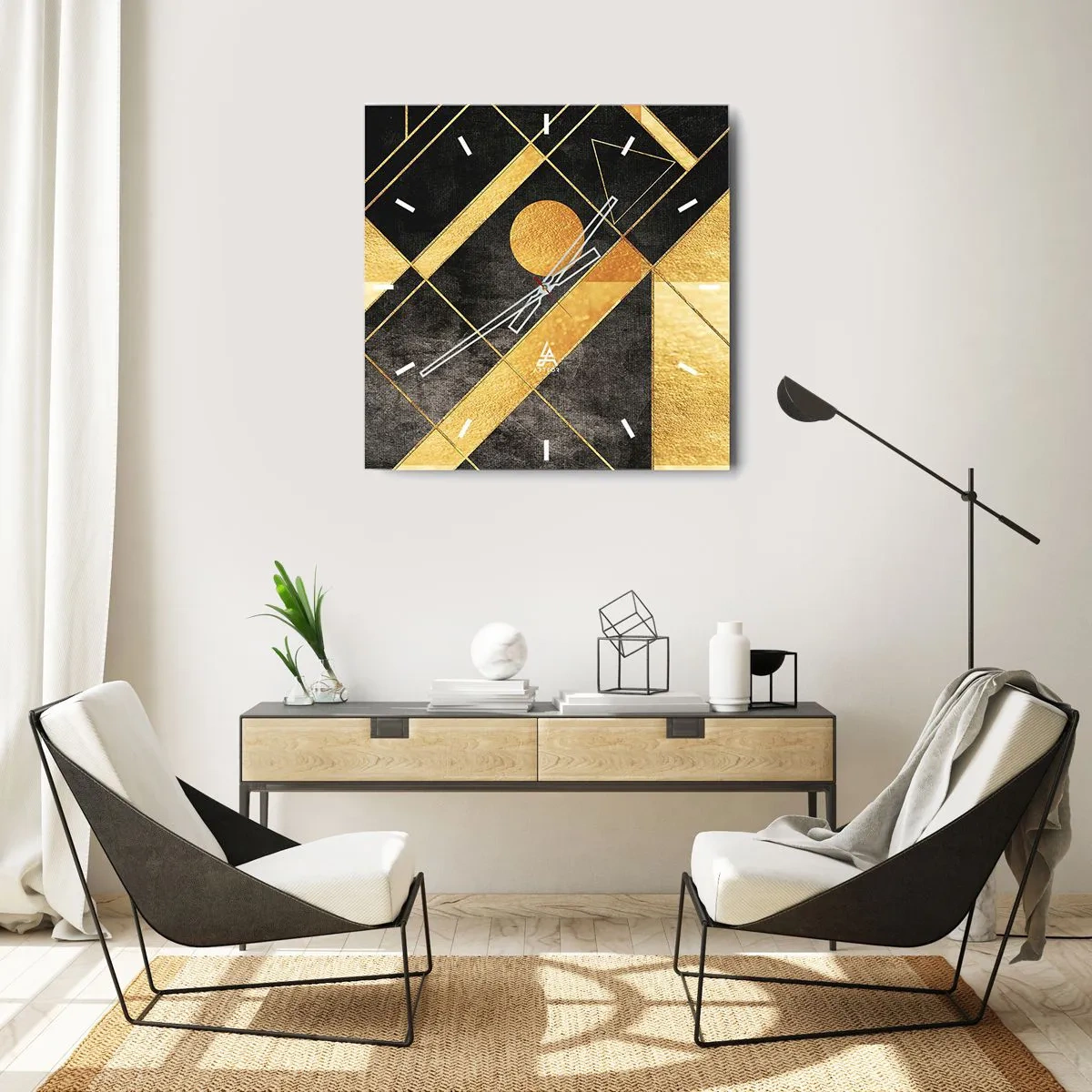 Horloge murale - Pendule murale - Soleil du désert - 30x30 cm