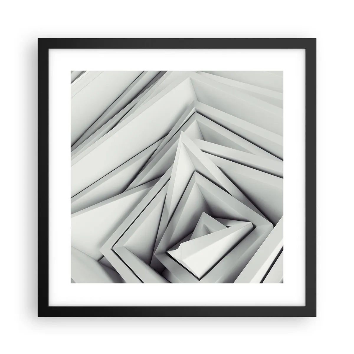 Affiche dans un cadre noir - Poster - Bourgeon d’angles vifs - 40x40 cm
