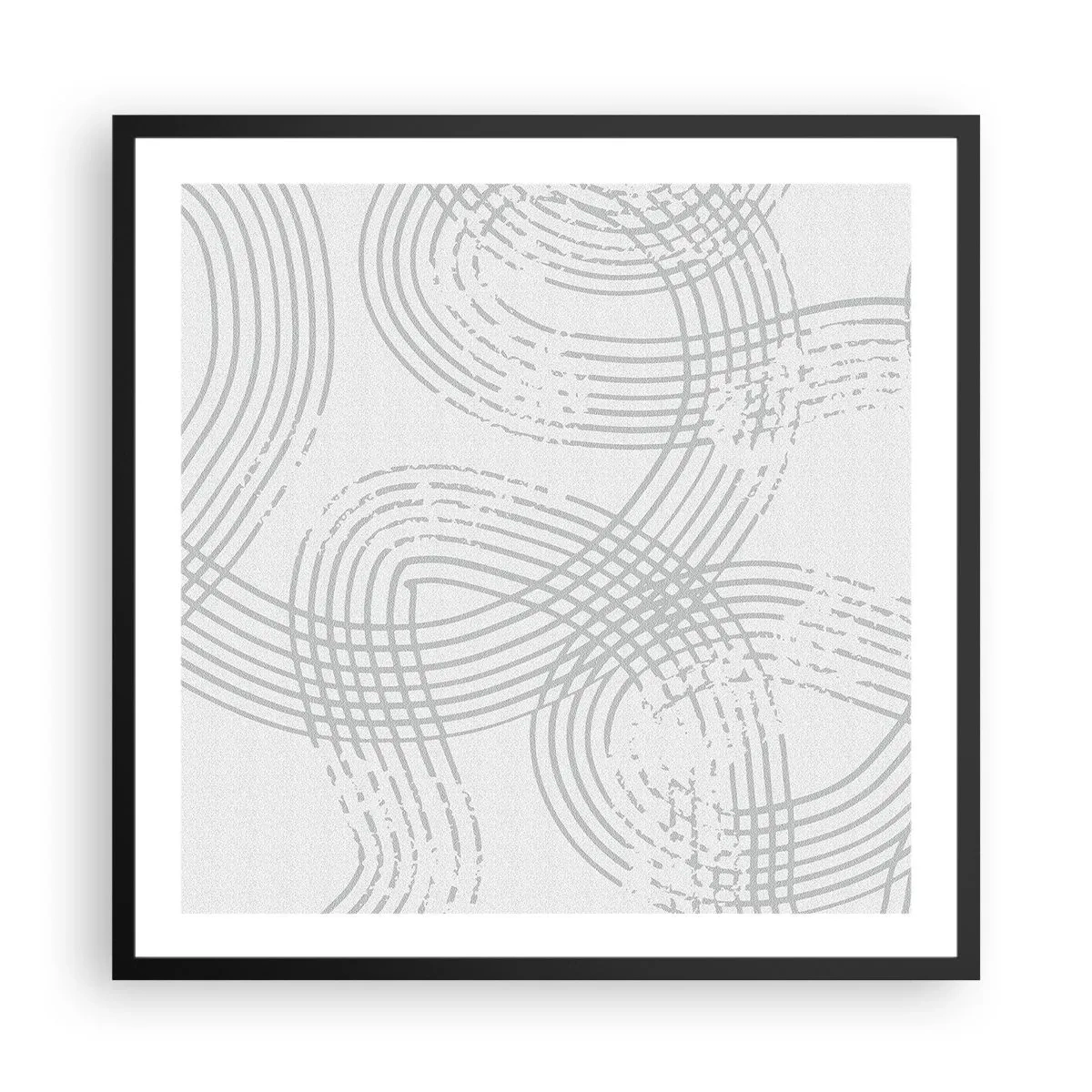 Affiche dans un cadre noir - Poster - Il n'y a pas de chemin droit - 60x60 cm