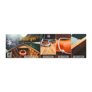 Échantillon De Papier Peint Standard Eco - Escapade en montagne - Paysage, Montagnes, Alpes - 100x30 cm