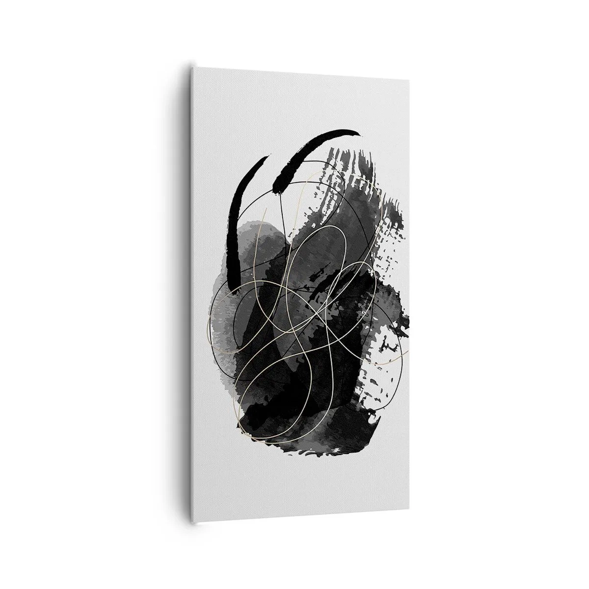 Impression sur toile - Image sur toile - Fait de noir - 65x120 cm