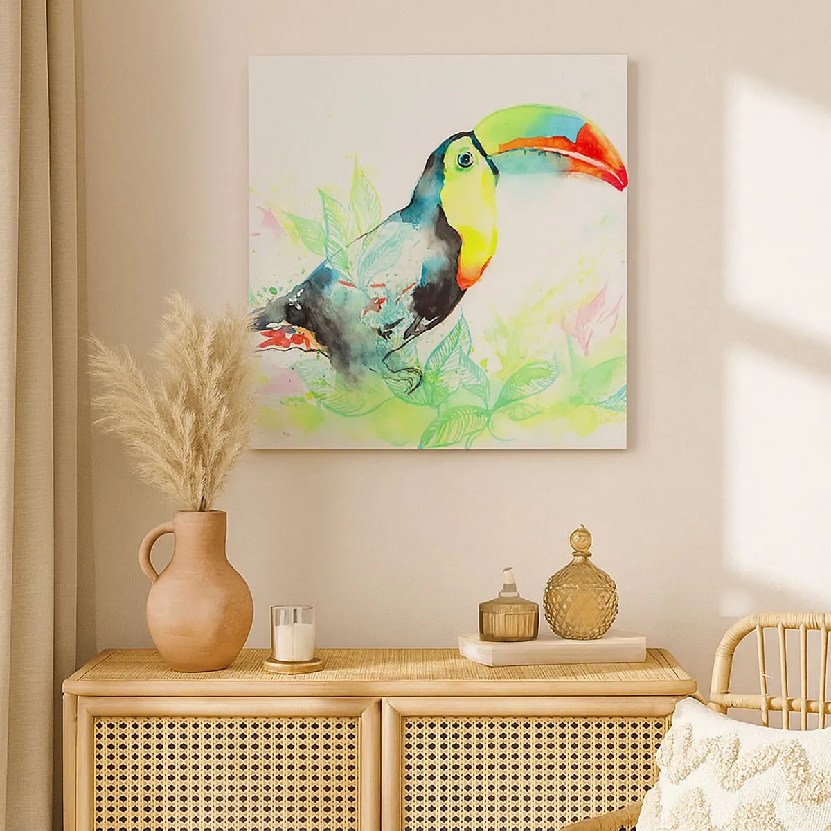 Impression sur toile - Image sur toile - Aussi coloré que l'Amérique du Sud - 30x30 cm