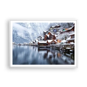 Affiche dans un cadre blanc - Poster - En décoration hivernale - 100x70 cm