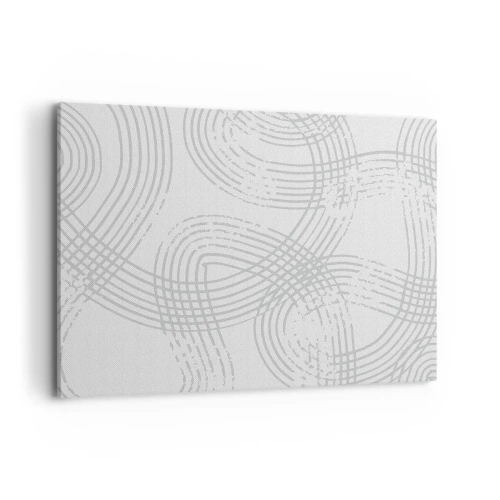 Impression sur toile - Image sur toile - Un motif subtil avec des lignes entrelacées dans des tons clairs - 100x70cm - Il n'y a pas de chemin droit - Décoration murale moderne pour le salon et la chambre ARTTOR