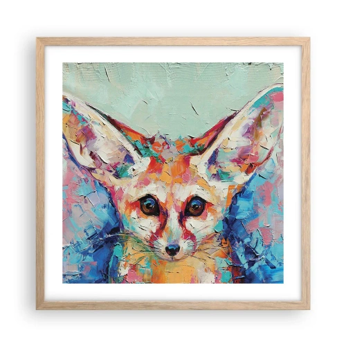 Affiche dans un chêne clair - Poster - Etes-vous prêts pour moi? - 50x50 cm