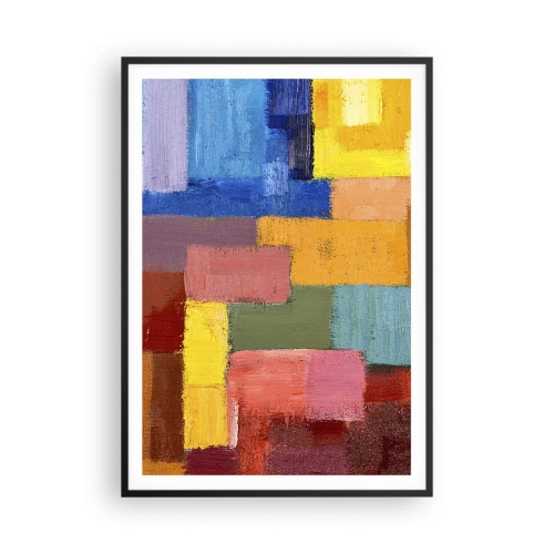Affiche dans un cadre noir - Poster - Chacun est différent, tout est coloré - 70x100 cm
