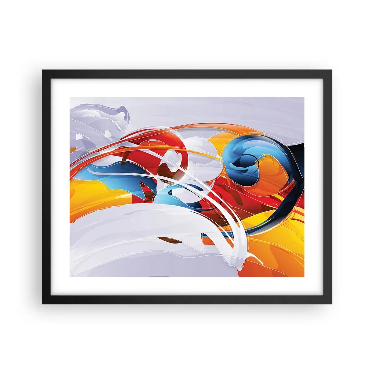 Affiche dans un cadre noir - Poster - La danse des éléments - 50x40 cm