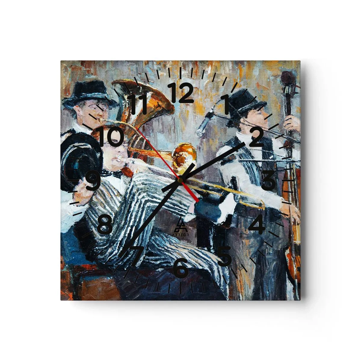 Horloge murale - Pendule murale - C'est tout le Jazz - 30x30 cm