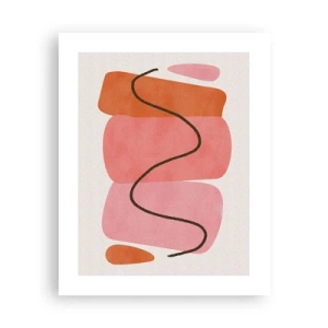 Affiche - Poster - mouvement doux des formes - 40x50 cm