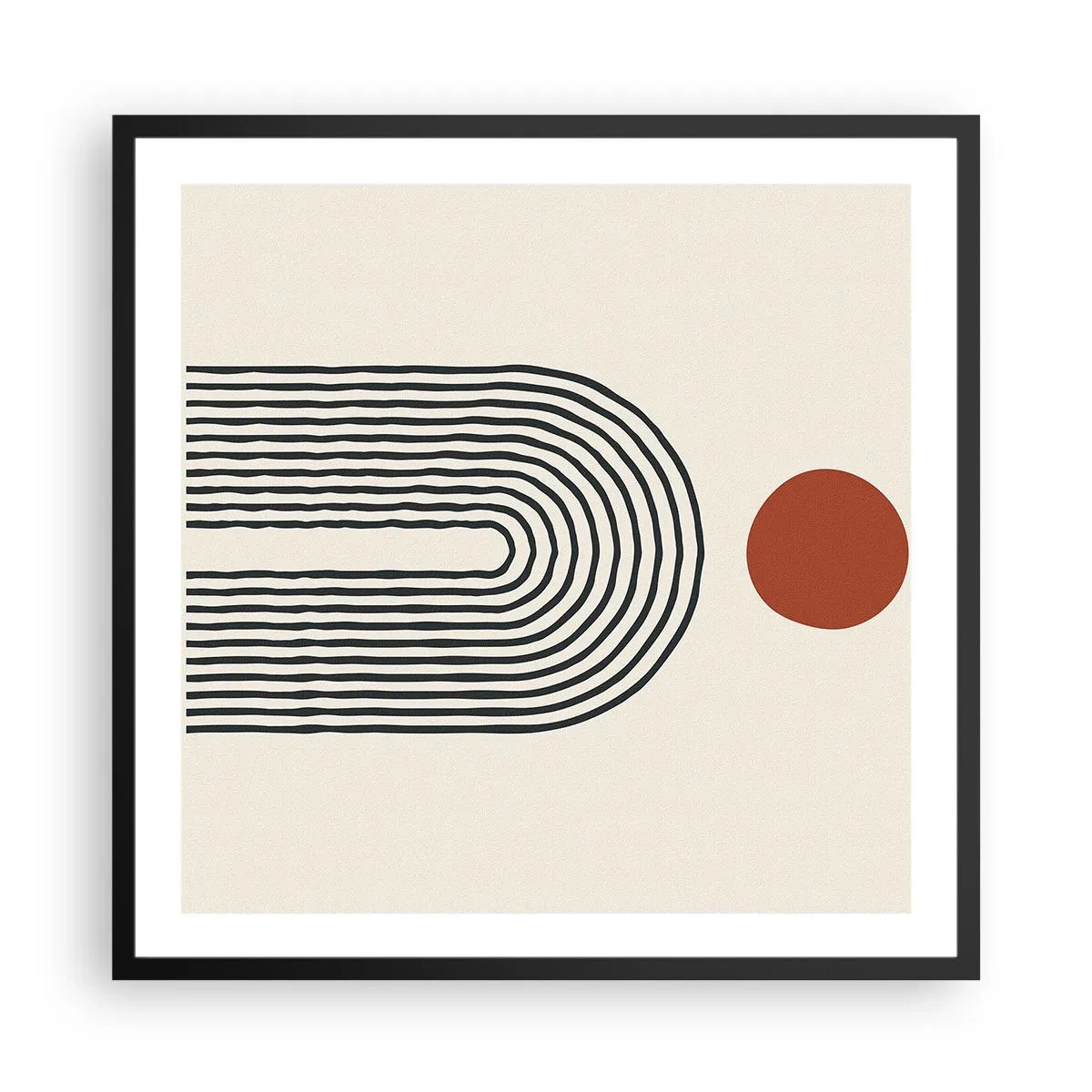 Affiche dans un cadre noir - Poster - Le magnétisme des formes et des couleurs - 60x60 cm