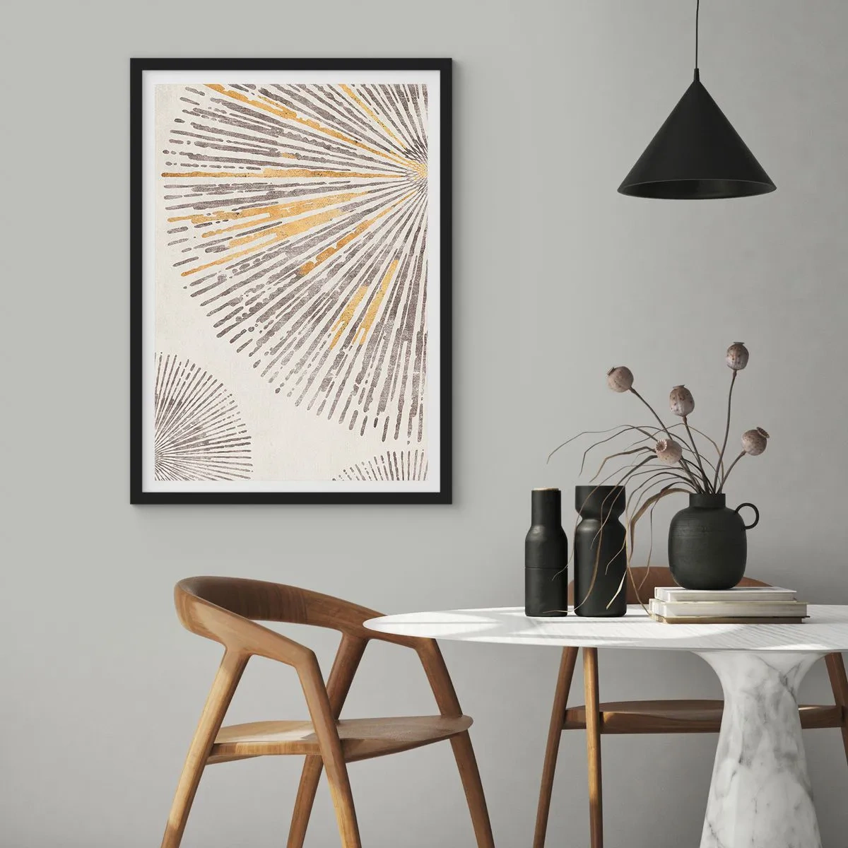 Affiche dans un cadre noir - Poster - La beauté du rayon - 61x91 cm
