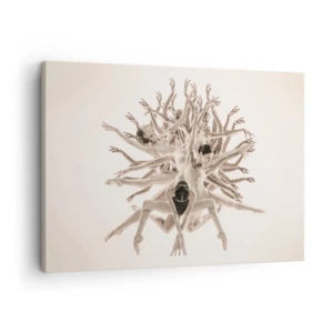 Impression sur toile - Image sur toile - Composition abstraite de danseurs en mouvement - 70x50cm - S'épanouir en danse - Décoration murale moderne pour le salon et la chambre ARTTOR
